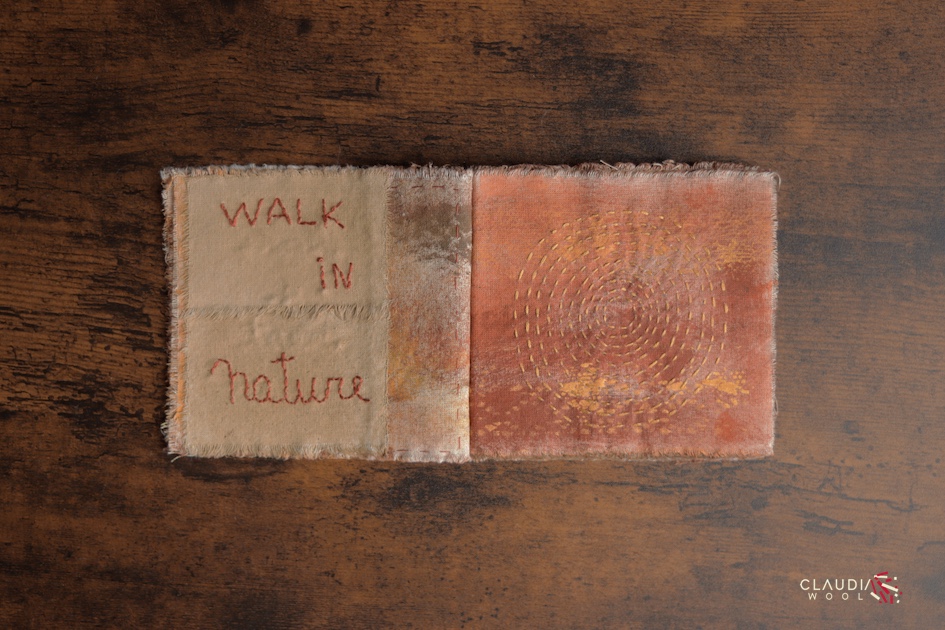 Pag 4-5 Cuaderno textil Nº1 Claudia Wool - artista textil