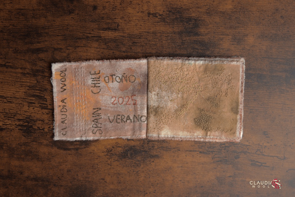 Pag 2-3 Cuaderno textil Nº4 Claudia Wool - artista textil